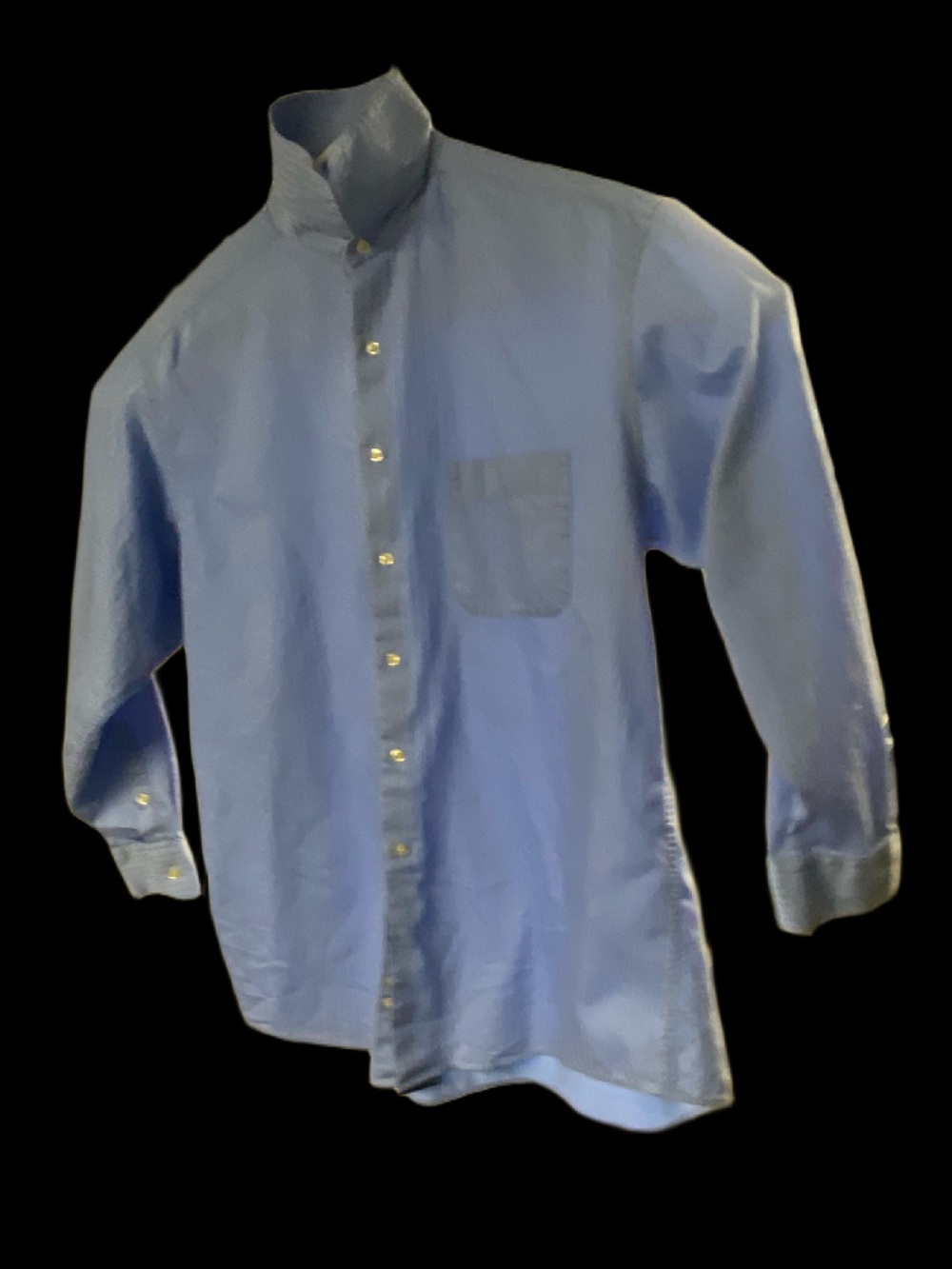 Alfani Men's Slate Blue Mandarin Collar Button-Down Shirt